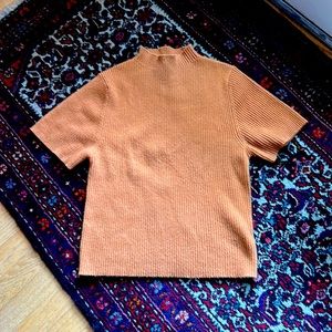 Cashmere crop sweater with cowl neck